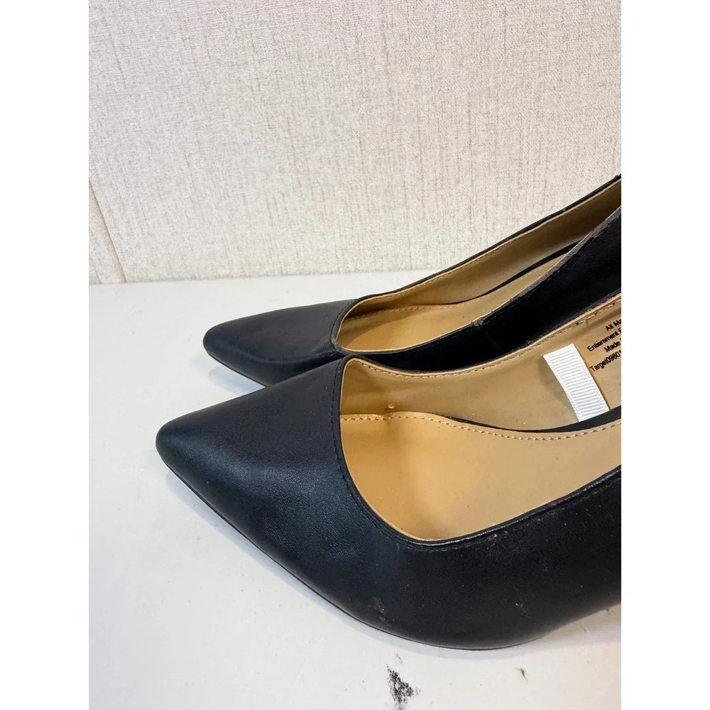 Merona Black Classic Pointed‎ Toe Kitten Heel Pumps – Size 8.5 capsule timeless